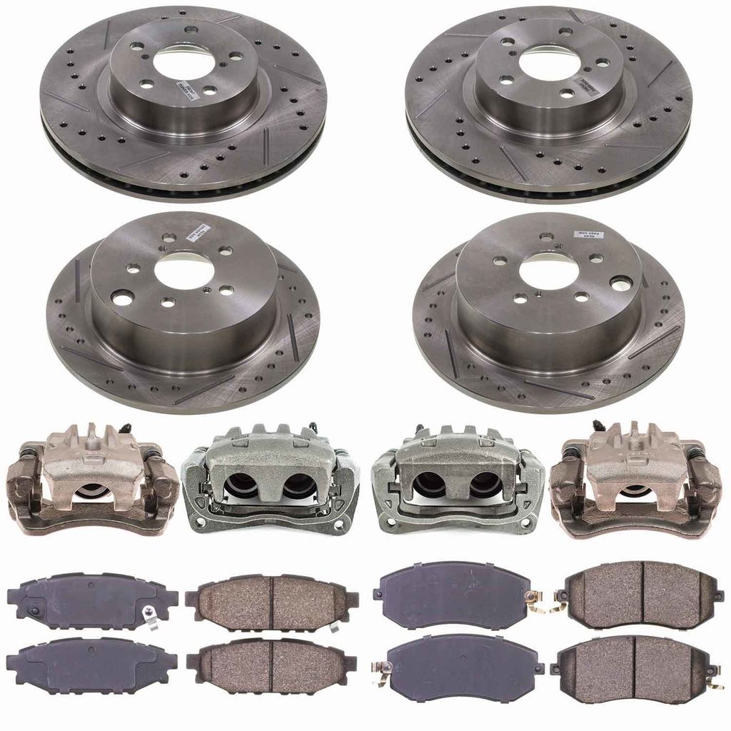 Callahan CCD113531 - Brake Kit with Drilled & Slotted Rotors, Calipers, and Ceramic Pads, 4-Wheeel Set