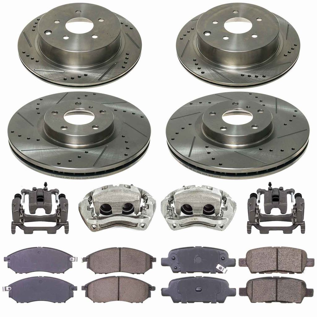 Callahan CCD113621 - Brake Kit with Drilled & Slotted Rotors, Calipers, and Ceramic Pads, 4-Wheeel Set
