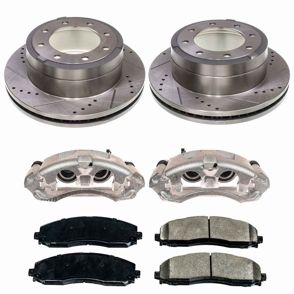 Callahan CCD113761 - Brake Kit with Drilled & Slotted Rotors, Calipers, and Ceramic Pads, 2-Wheeel Set