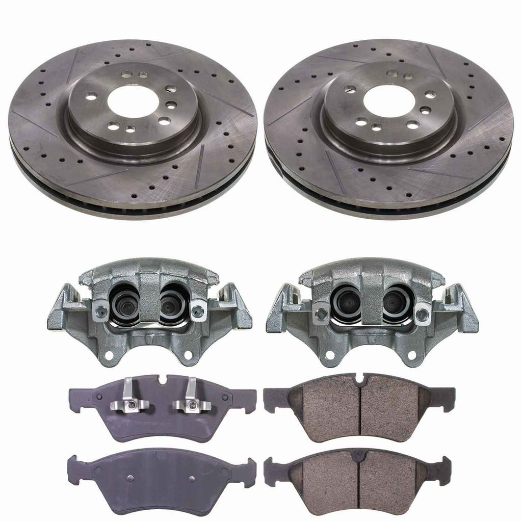 Callahan CCD114029 - Brake Kit with Drilled & Slotted Rotors, Calipers, and Ceramic Pads, 2-Wheeel Set