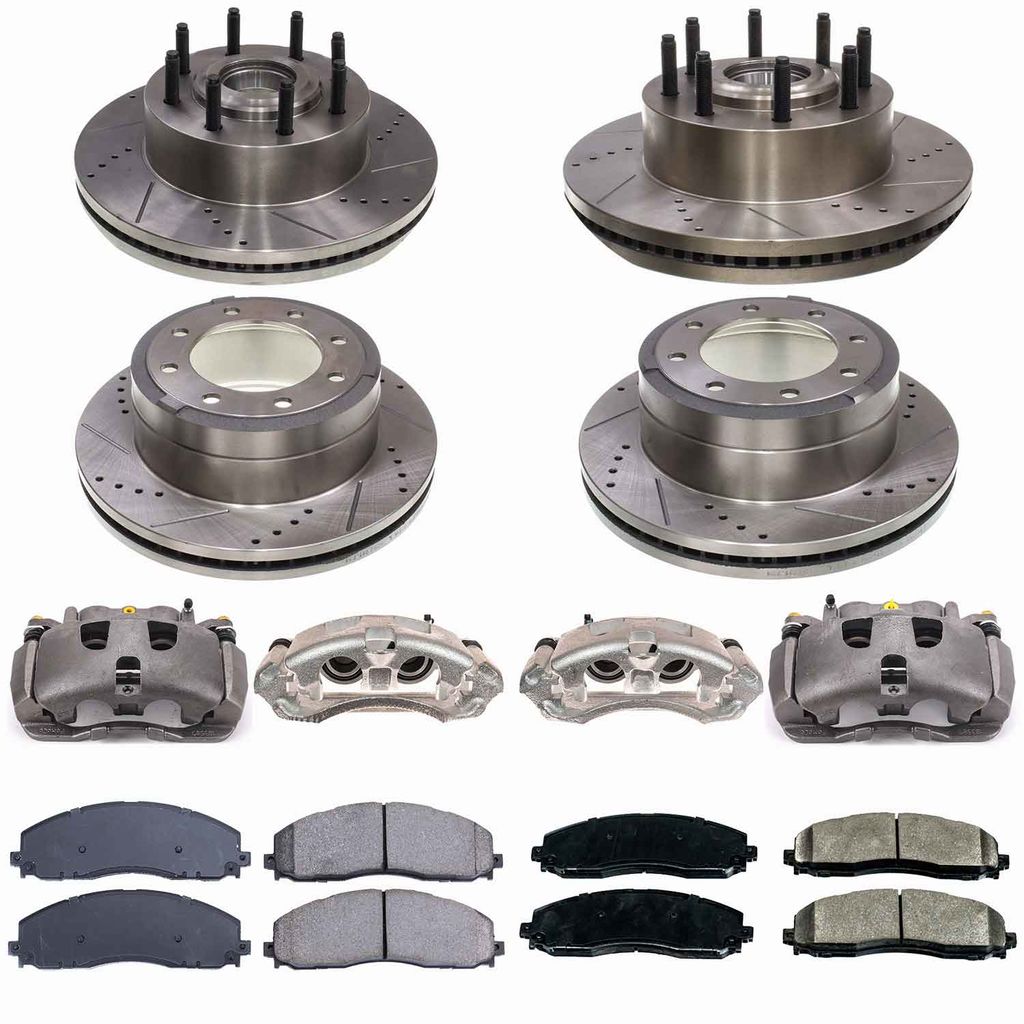 Callahan CCD114129 - Brake Kit with Drilled & Slotted Rotors, Calipers, and Ceramic Pads, 4-Wheeel Set