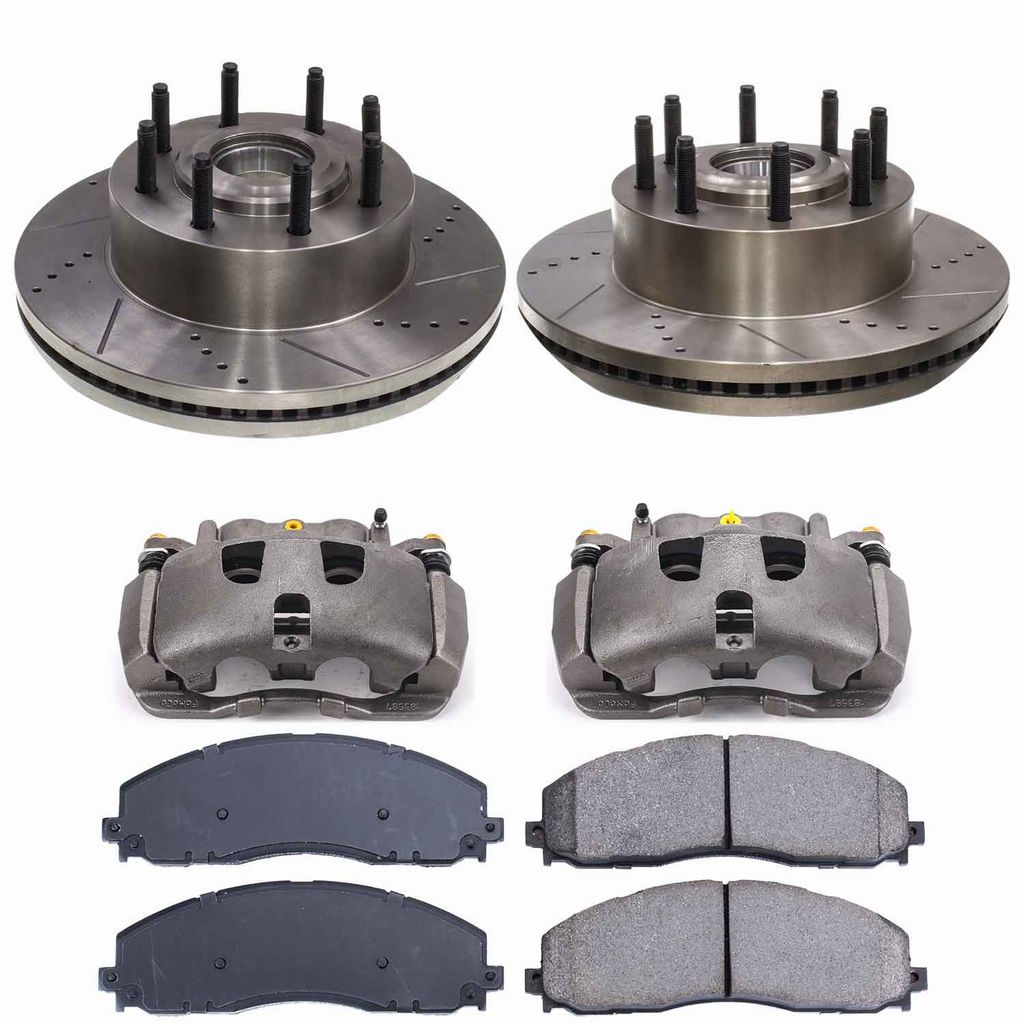Callahan CCD114130 - Brake Kit with Drilled & Slotted Rotors, Calipers, and Ceramic Pads, 2-Wheeel Set