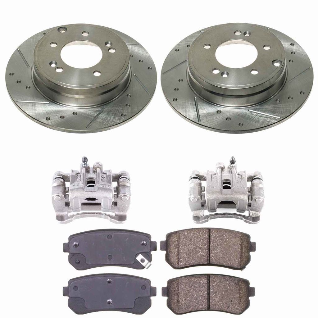 Callahan CCD114219 - Brake Kit with Drilled & Slotted Rotors, Calipers, and Ceramic Pads, 2-Wheeel Set