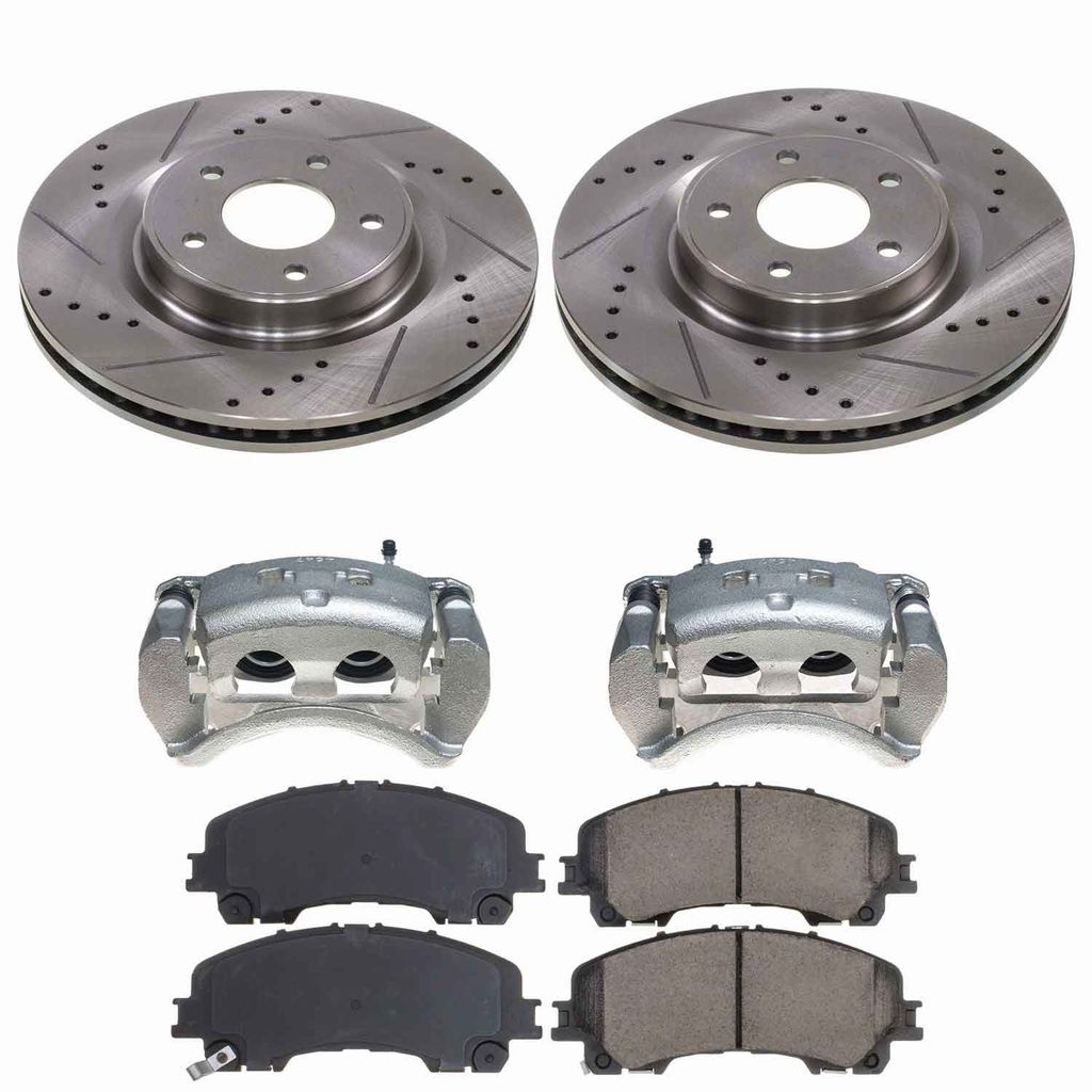 Callahan CCD114226 - Brake Kit with Drilled & Slotted Rotors, Calipers, and Ceramic Pads, 2-Wheeel Set