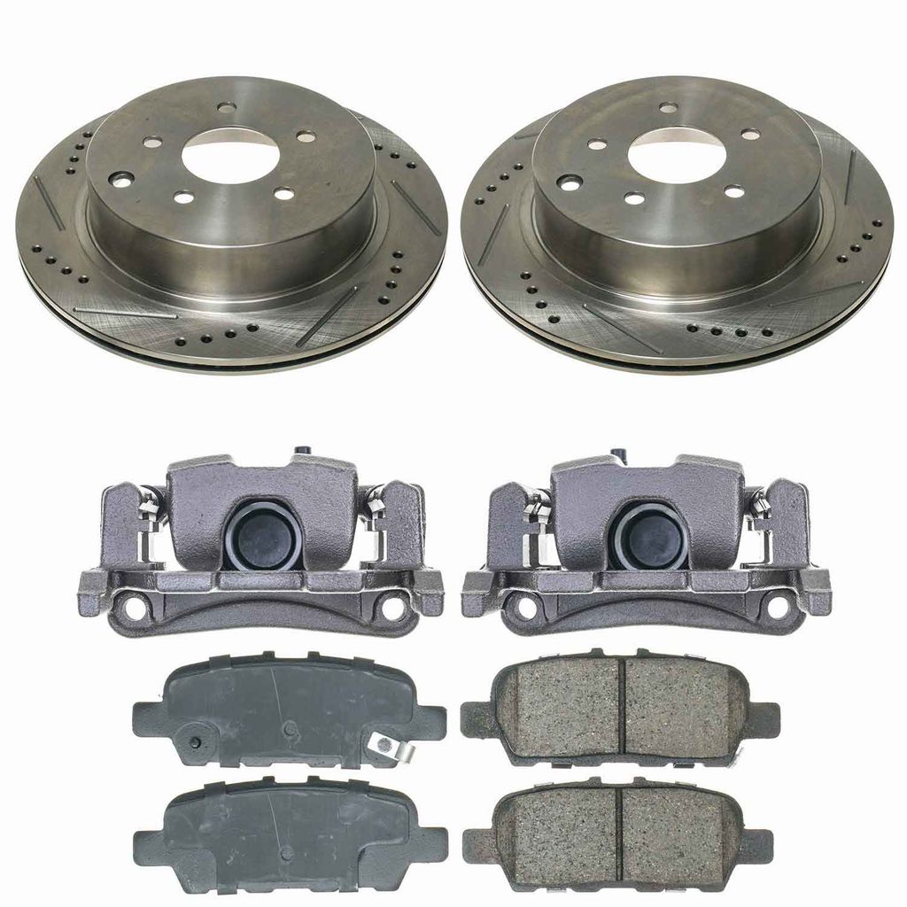 Callahan CCD115045A - Brake Kit with Drilled & Slotted Rotors, Calipers, and Ceramic Pads, 2-Wheeel Set