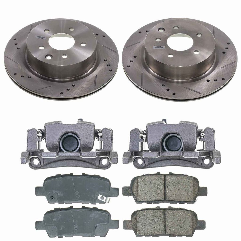 Callahan CCD115078A - Brake Kit with Drilled & Slotted Rotors, Calipers, and Ceramic Pads, 2-Wheeel Set