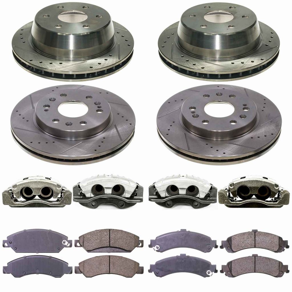 Callahan CCD115085 - Brake Kit with Drilled & Slotted Rotors, Calipers, and Ceramic Pads, 4-Wheeel Set