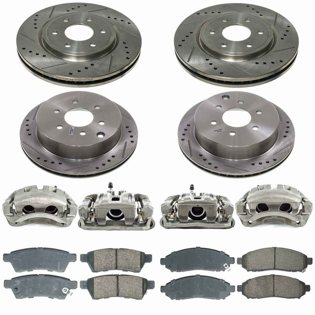 Callahan CCD115316 - Brake Kit with Drilled & Slotted Rotors, Calipers, and Ceramic Pads, 4-Wheeel Set