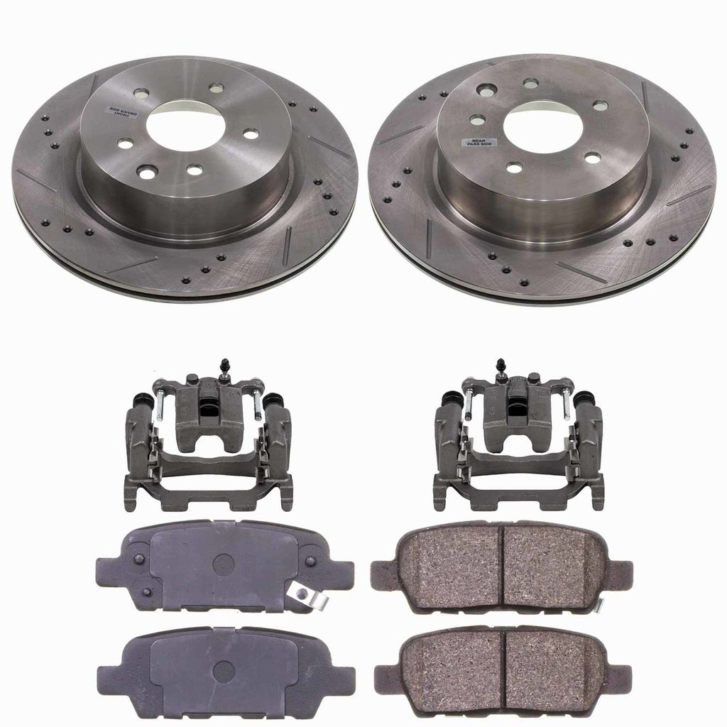 Callahan CCD115968 - Brake Kit with Drilled & Slotted Rotors, Calipers, and Ceramic Pads, 2-Wheeel Set