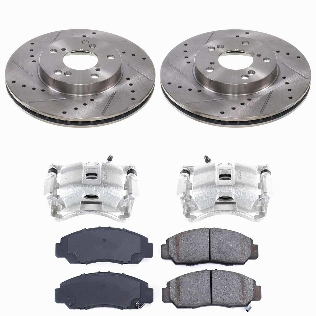 Callahan CCD116013 - Brake Kit with Drilled & Slotted Rotors, Calipers, and Ceramic Pads, 2-Wheeel Set