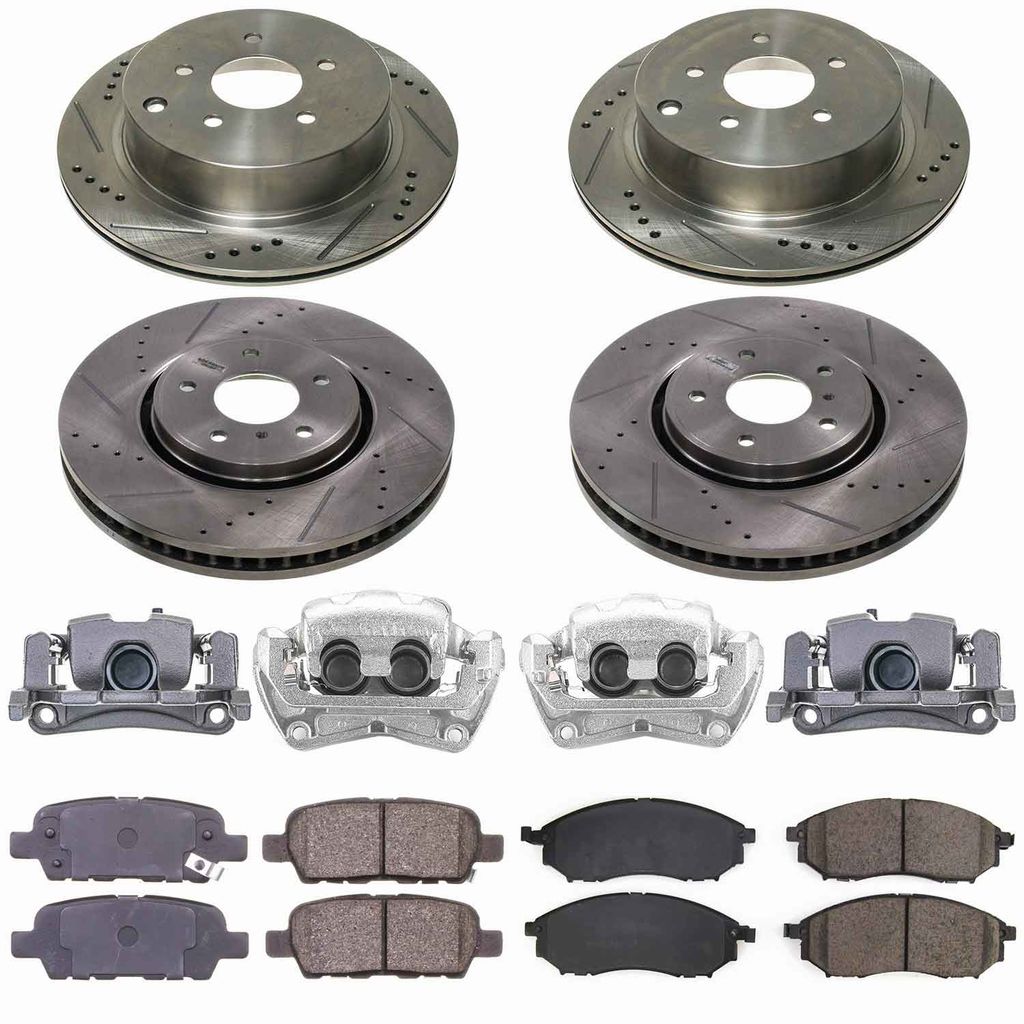Callahan CCD116039 - Brake Kit with Drilled & Slotted Rotors, Calipers, and Ceramic Pads, 4-Wheeel Set