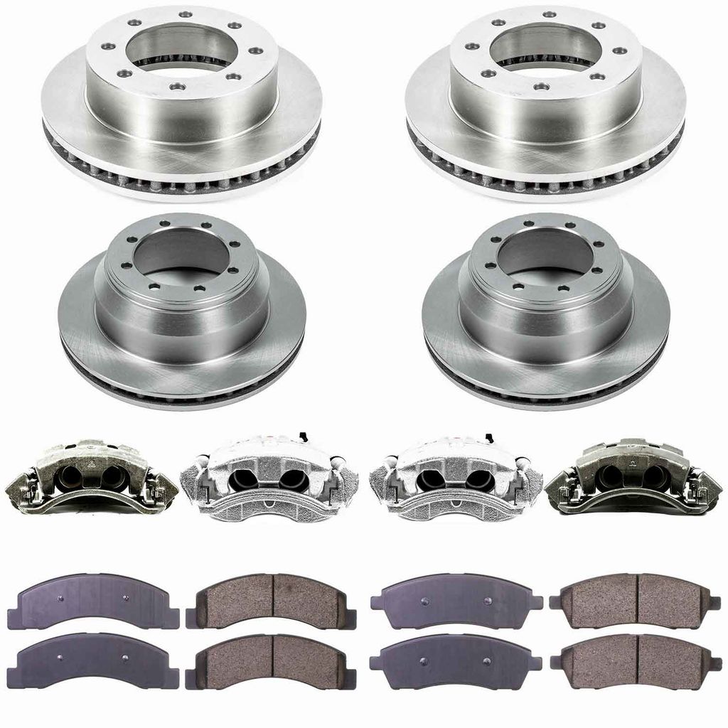 Callahan CCO111429 - Brake Kit with Blank Rotors, Calipers, and Ceramic Pads, 4-Wheeel Set