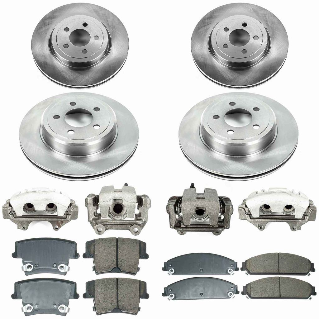 Callahan CCO111765B - Brake Kit with Blank Rotors, Calipers, and Ceramic Pads, 4-Wheeel Set