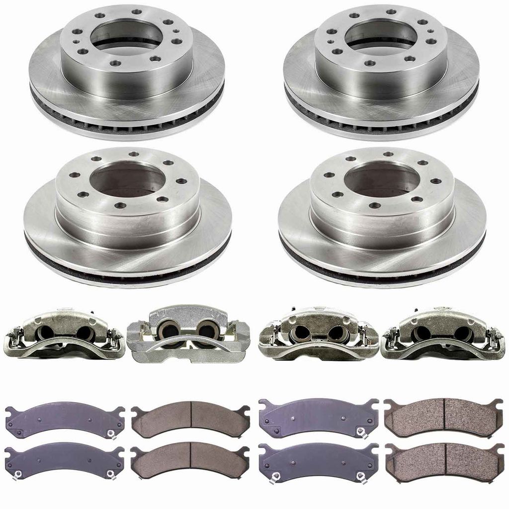 Callahan CCO112222 - Brake Kit with Blank Rotors, Calipers, and Ceramic Pads, 4-Wheeel Set