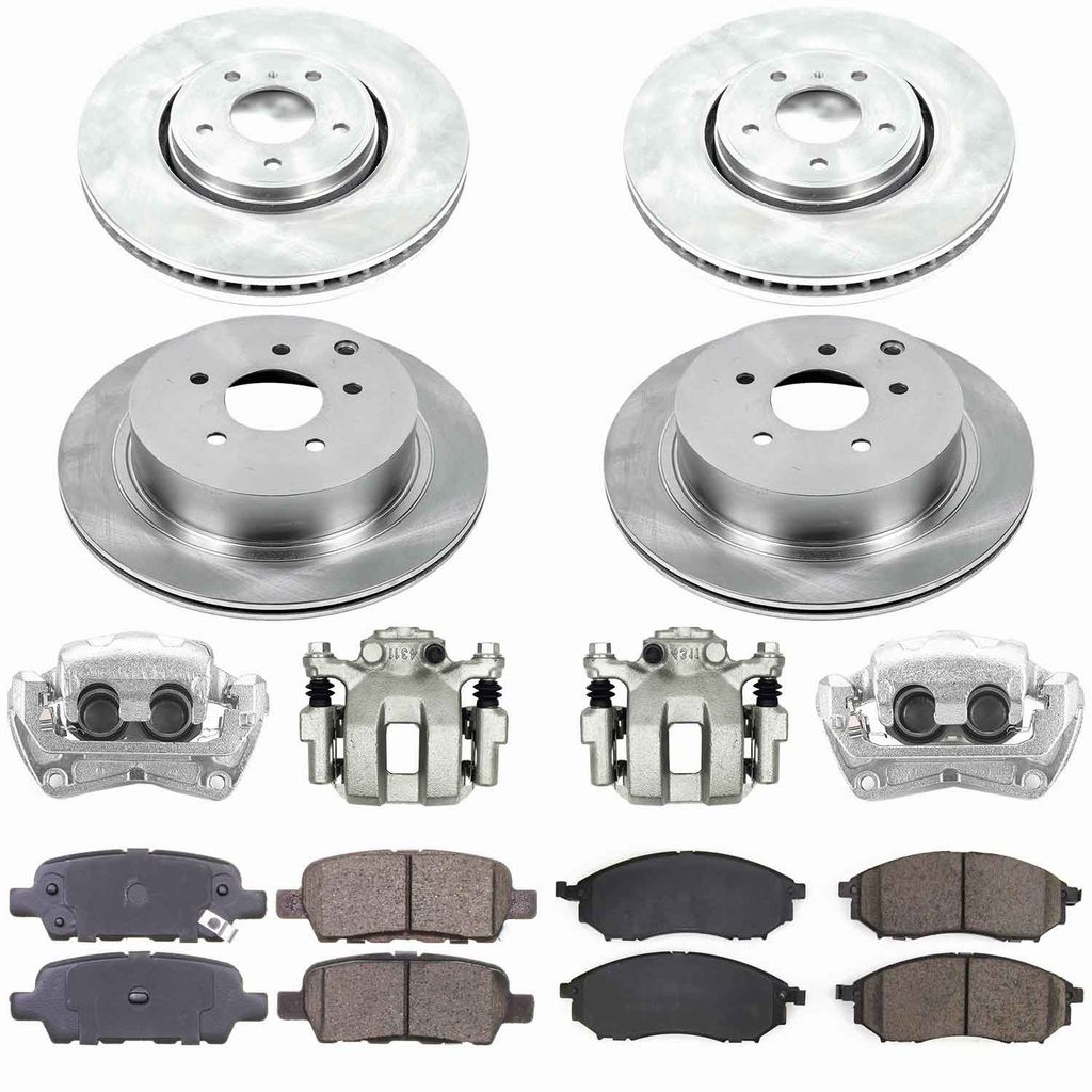Callahan CCO112266 - Brake Kit with Blank Rotors, Calipers, and Ceramic Pads, 4-Wheeel Set