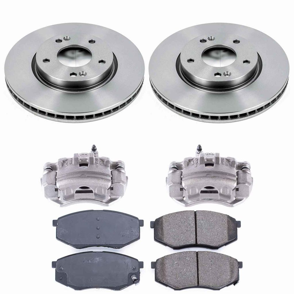 Callahan CCO113281 - Brake Kit with Blank Rotors, Calipers, and Ceramic Pads, 2-Wheeel Set