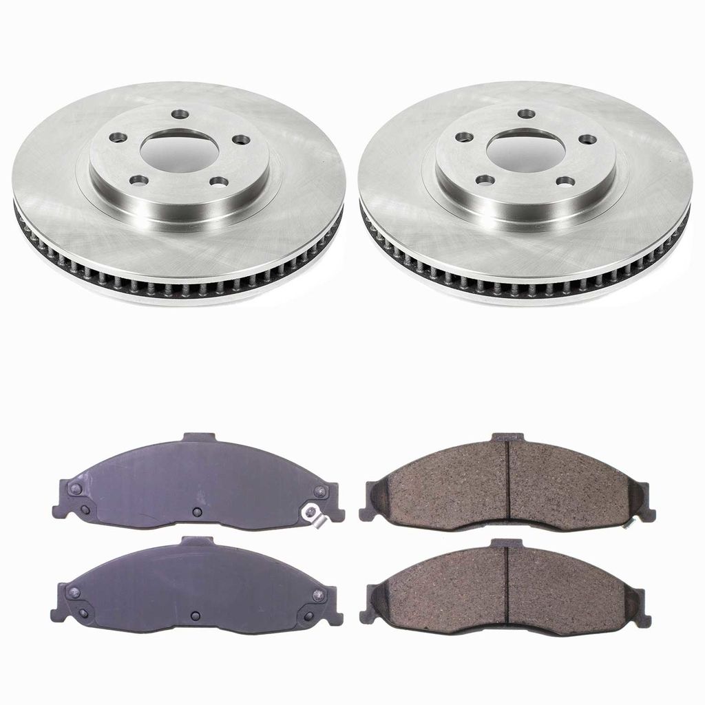 Callahan K005608 - Brake Kit with Blank Rotors and Semi-Metallic Pads, 2-Wheeel Set