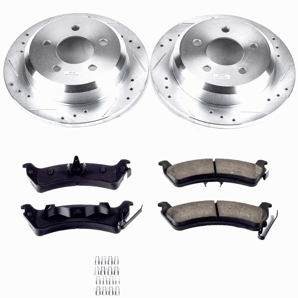 Callahan K010420 - Brake Kit with Drilled & Slotted Rotors and Ceramic Pads, 2-Wheeel Set