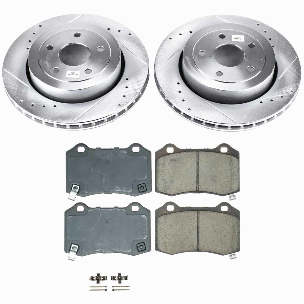 Callahan K010467 - Brake Kit with Drilled & Slotted Rotors and Ceramic Pads, 2-Wheeel Set