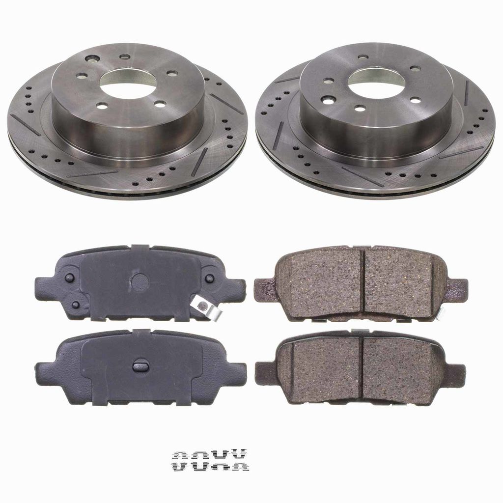 Callahan K014614 - Brake Kit with Drilled & Slotted Rotors and Ceramic Pads, 2-Wheeel Set
