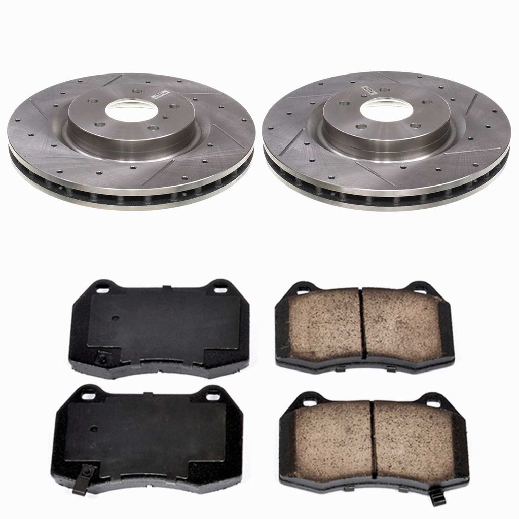 Callahan K014620 - Brake Kit with Drilled & Slotted Rotors and Ceramic Pads, 2-Wheeel Set