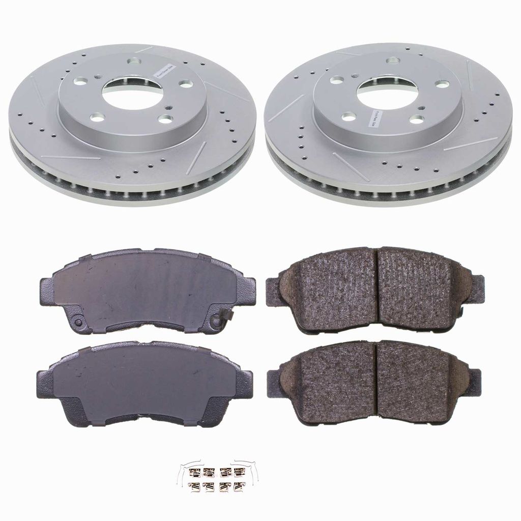 Callahan K014622 - Brake Kit with Drilled & Slotted Rotors and Ceramic Pads, 2-Wheeel Set