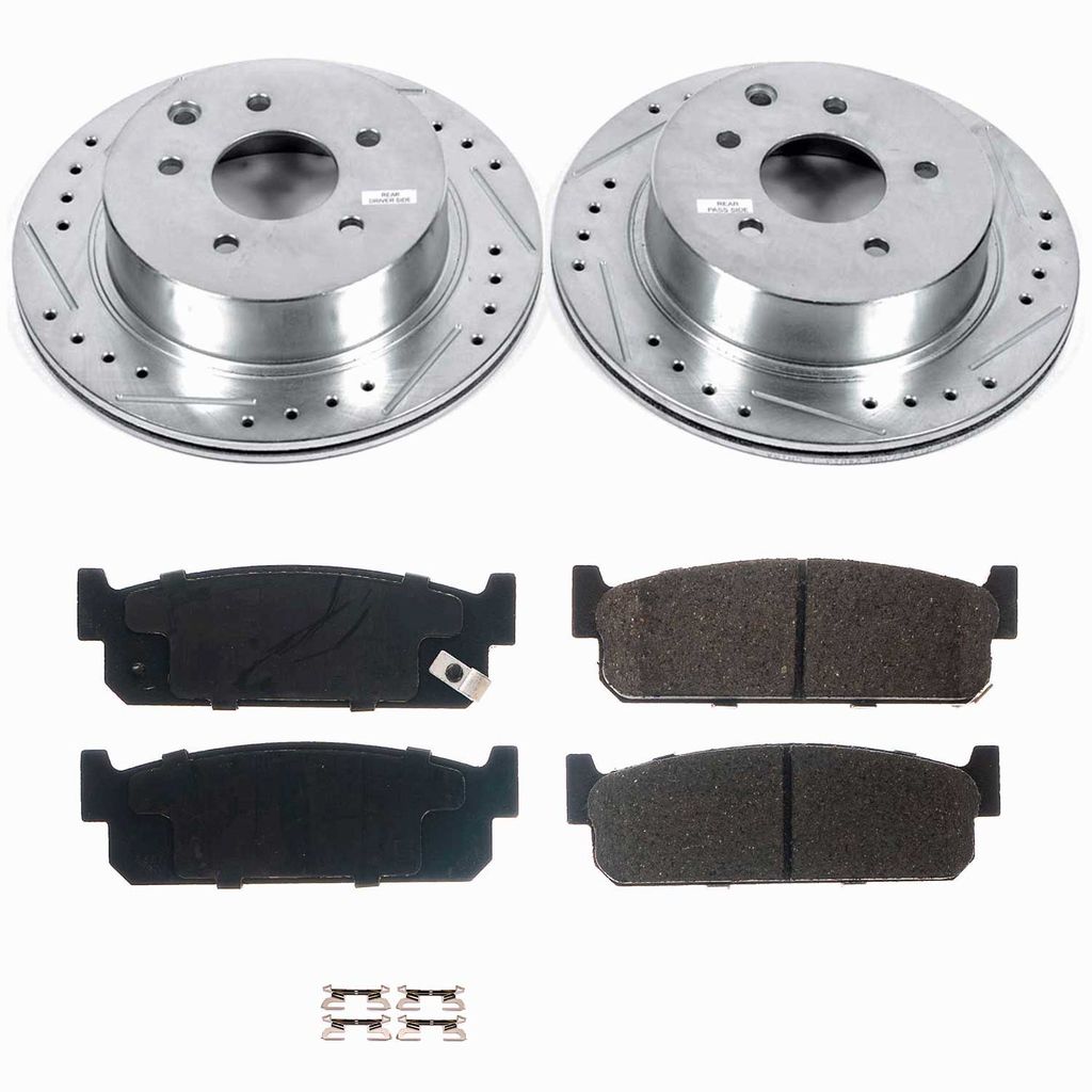 Callahan K014681 - Brake Kit with Drilled & Slotted Rotors and Ceramic Pads, 2-Wheeel Set