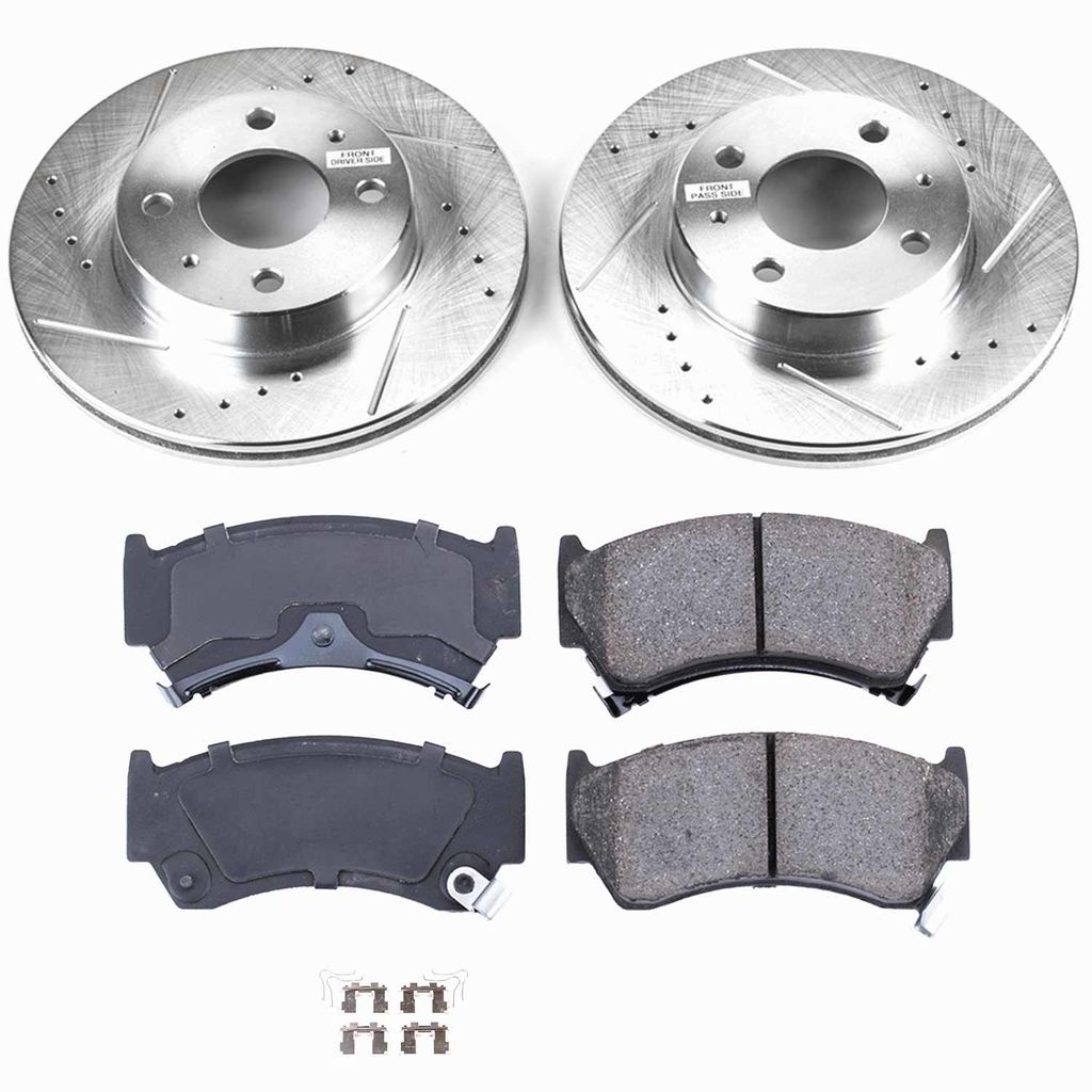 Callahan K014686 - Brake Kit with Drilled & Slotted Rotors and Ceramic Pads, 2-Wheeel Set