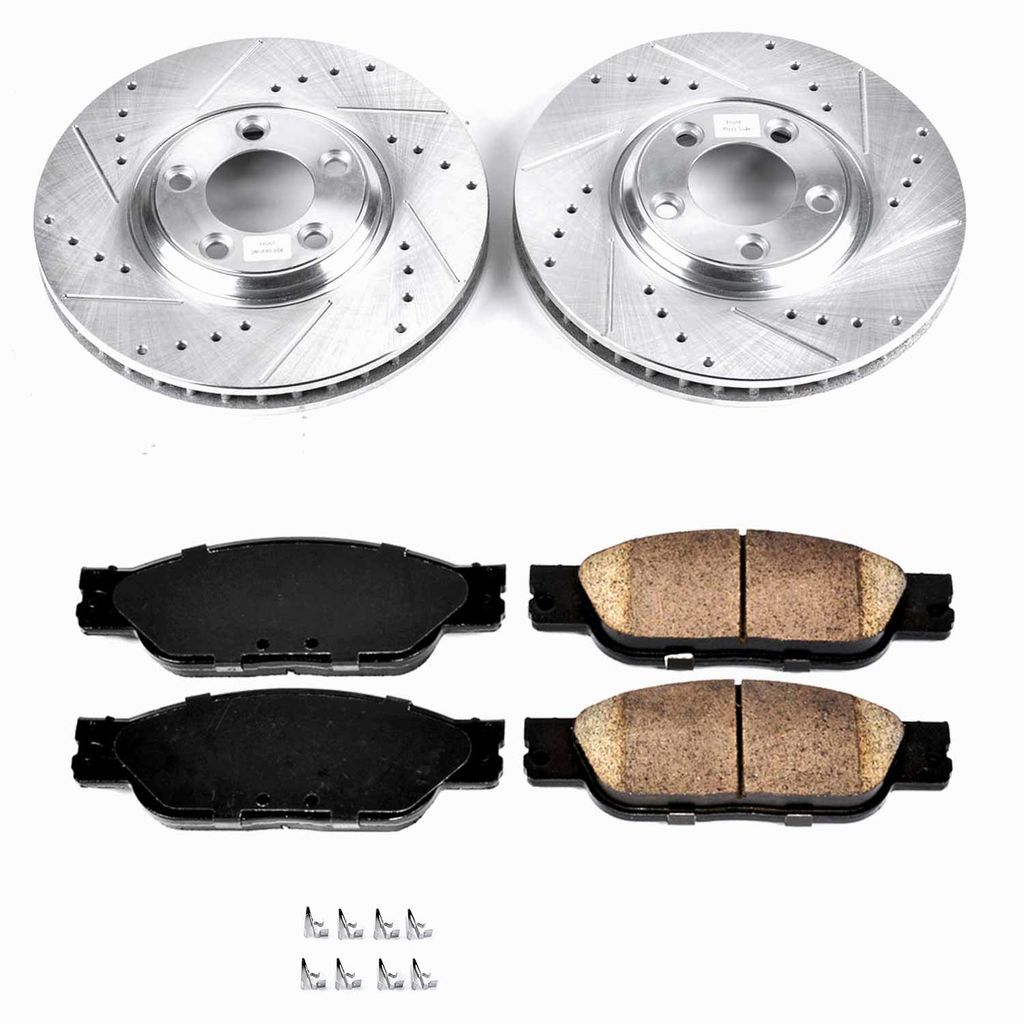 Callahan K014751 - Brake Kit with Drilled & Slotted Rotors and Ceramic Pads, 2-Wheeel Set