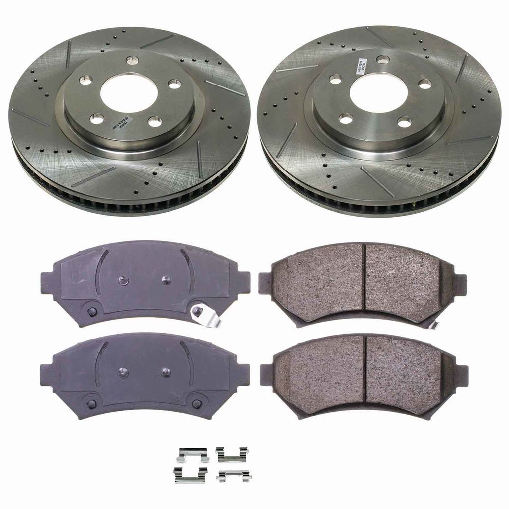 Callahan K014804 - Brake Kit with Drilled & Slotted Rotors and Ceramic Pads, 2-Wheeel Set