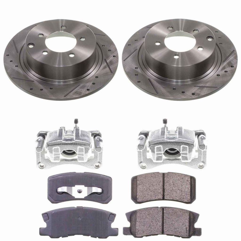 Callahan K040400 - Brake Kit with Drilled & Slotted Rotors, Calipers, and Ceramic Pads, 2-Wheeel Set