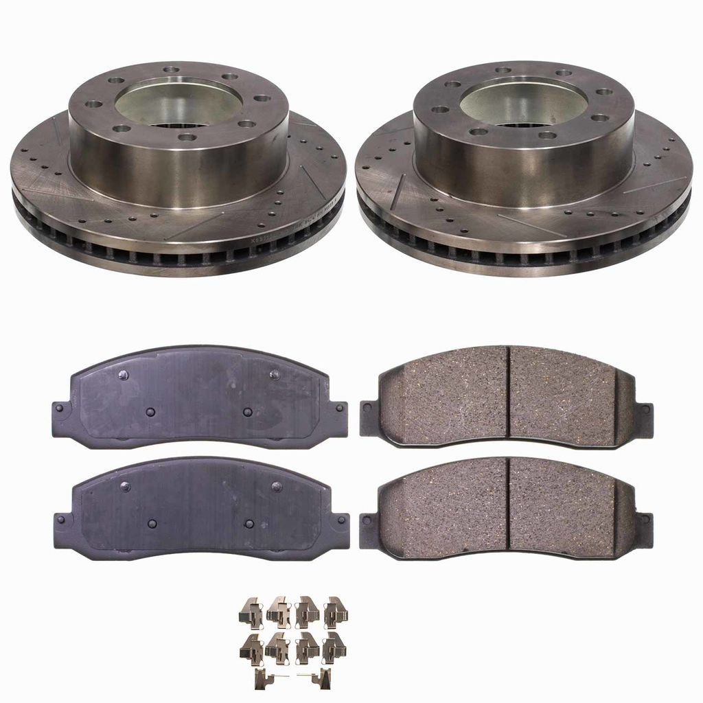 Callahan K043012 - Brake Kit with Drilled & Slotted Rotors and Ceramic Pads, 2-Wheeel Set