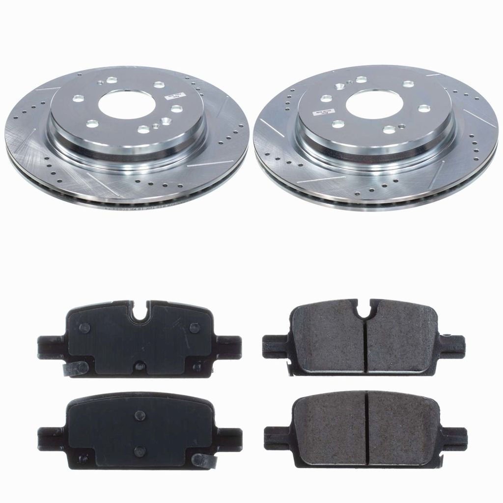 Callahan K044575 - Brake Kit with Drilled & Slotted Rotors and Ceramic Pads, 2-Wheeel Set