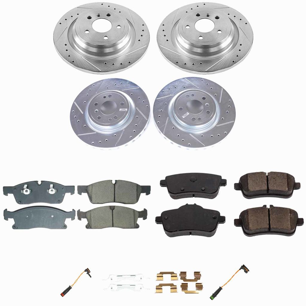 Callahan K045357 - Brake Kit with Drilled & Slotted Rotors and Ceramic Pads, 4-Wheeel Set