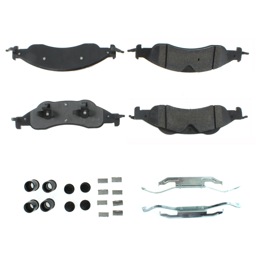 Posi Quiet Extended Wear Disc Brake Pad, with Shims and Hardware, 2-Wheel Set