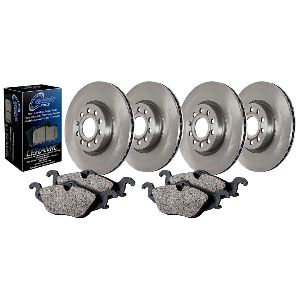Centric 905.04002 - Select Axle Pack Disc Brake Upgrade Kit - Rotor and Pad, 4-Wheel Set