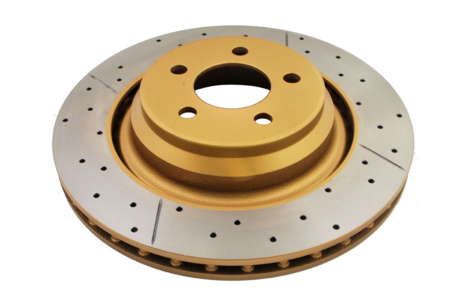 DBA DBA2445X - Drilled and Slotted Street XS Gold Brake Rotor, Sold Individually