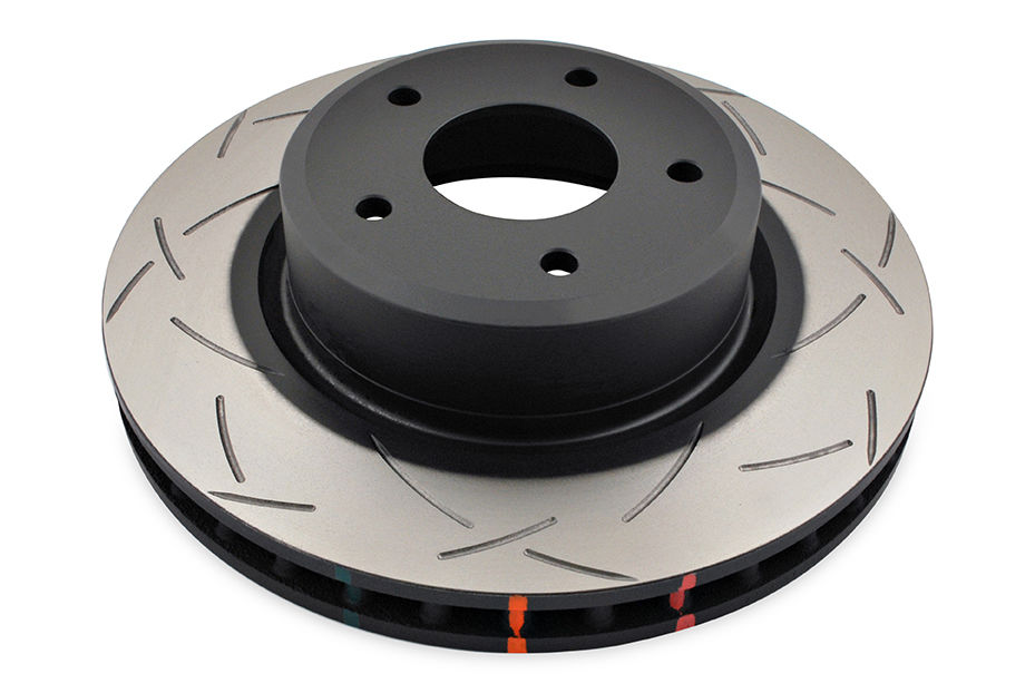 DBA DBA42020S - Slotted 4000 Series T3 Black Brake Rotor with Kangaroo Paw Vanes, Sold Individually