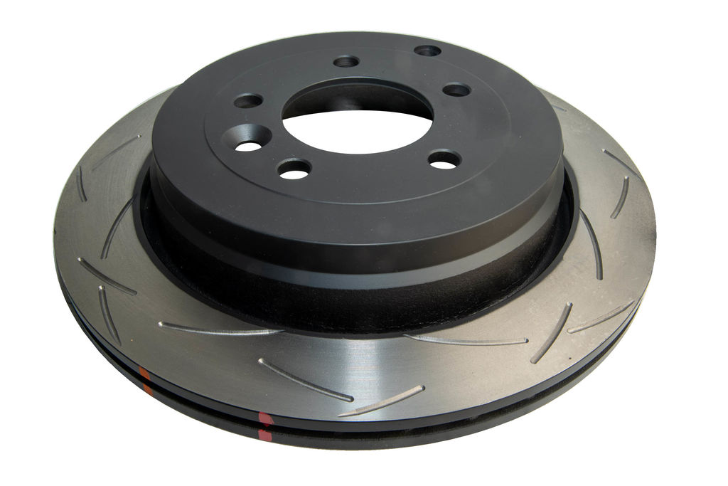 DBA DBA42091S - Slotted 4000 T3 Black Brake Rotor with Kangaroo Paw Vanes