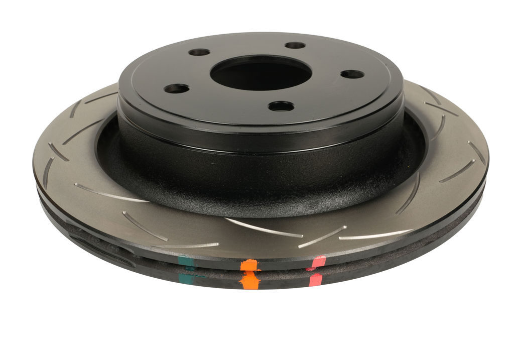 DBA DBA42443S - Slotted 4000 Series T3 Black Brake Rotor with Kangaroo Paw Vanes, Sold Individually
