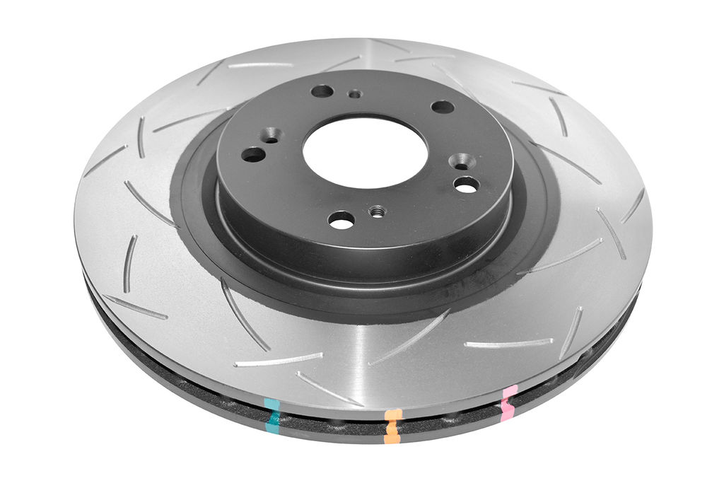 DBA DBA42500S - Slotted 4000 Series T3 Black Brake Rotor with Kangaroo Paw Vanes, Sold Individually