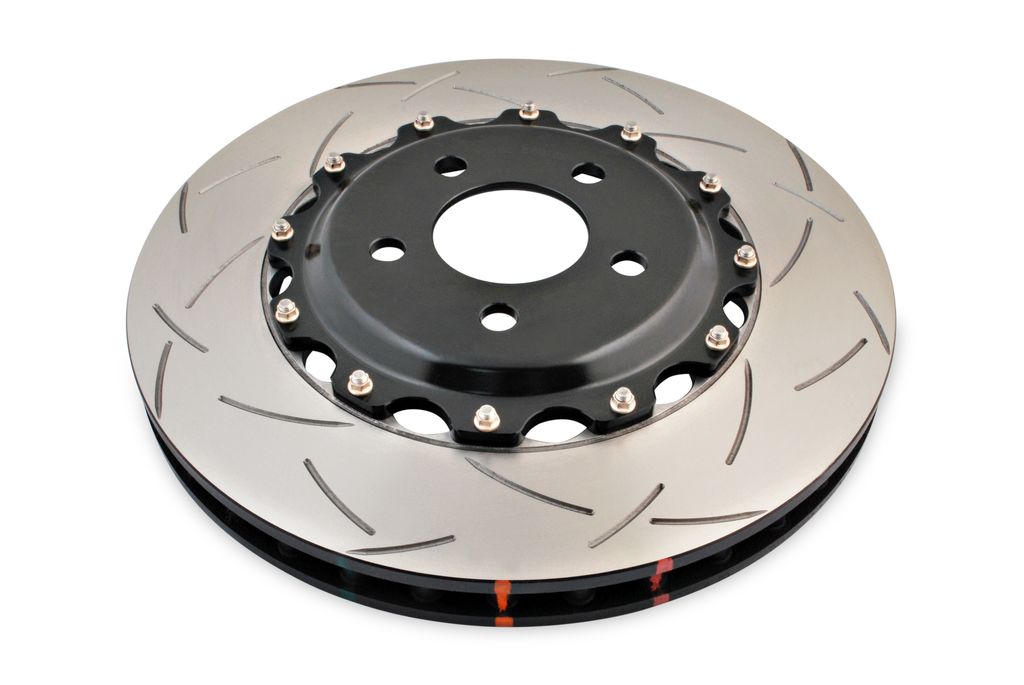 DBA DBA52102BLKS - Slotted 5000 T3 Black 2 Piece Brake Rotor with Kangaroo Paw Vanes