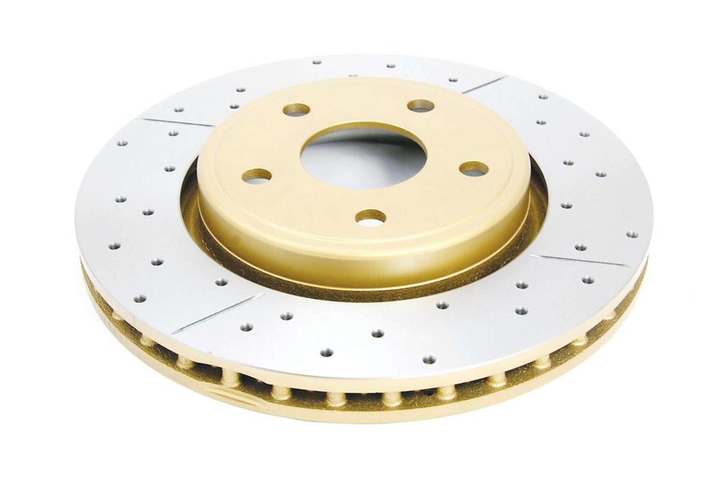 DBA DBA2530X - Drilled and Slotted Street XS Gold Brake Rotor, Sold Individually
