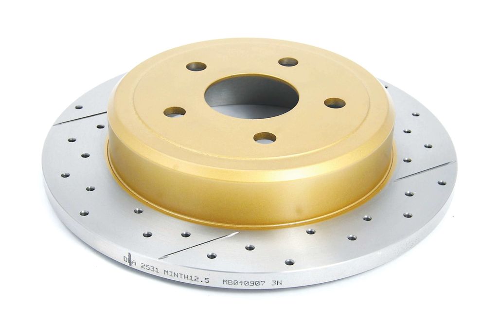 DBA DBA2531X - Drilled and Slotted Street XS Gold Brake Rotor, Sold Individually