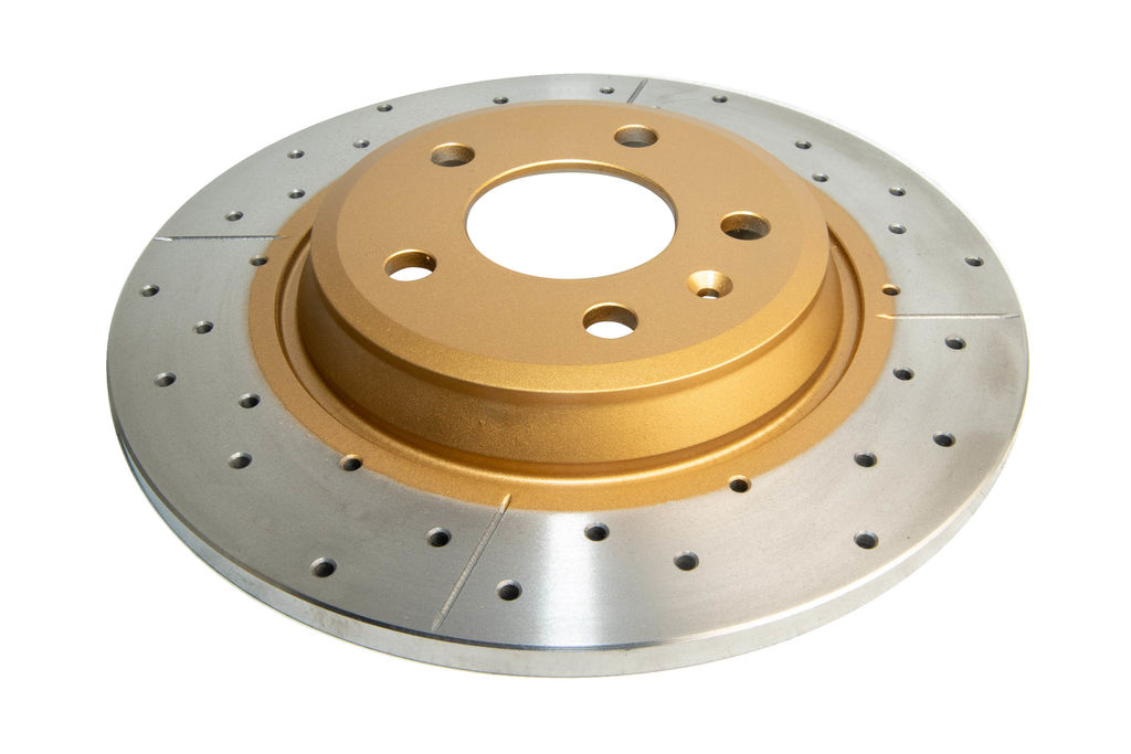 DBA DBA2823X - Drilled and Slotted Street XS Gold Brake Rotor, Sold Individually