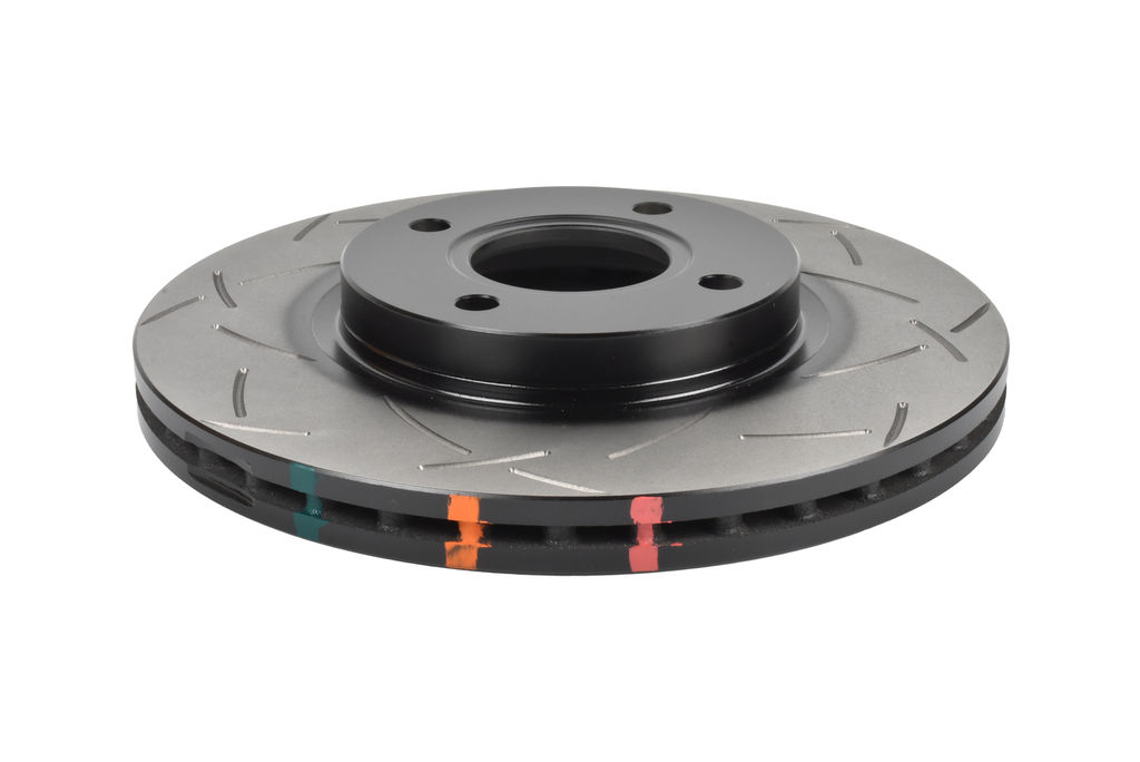 DBA DBA42163S - Slotted 4000 Series T3 Black Brake Rotor with Kangaroo Paw Vanes, Sold Individually