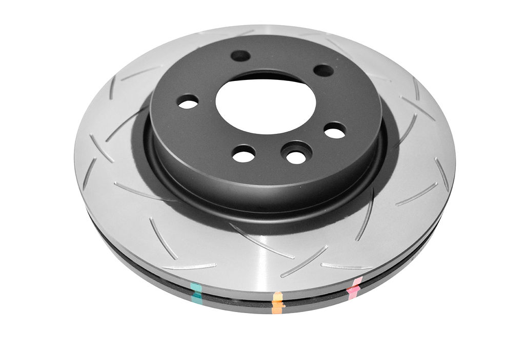 DBA DBA42238S - Slotted 4000 Series T3 Black Brake Rotor with Kangaroo Paw Vanes, Sold Individually