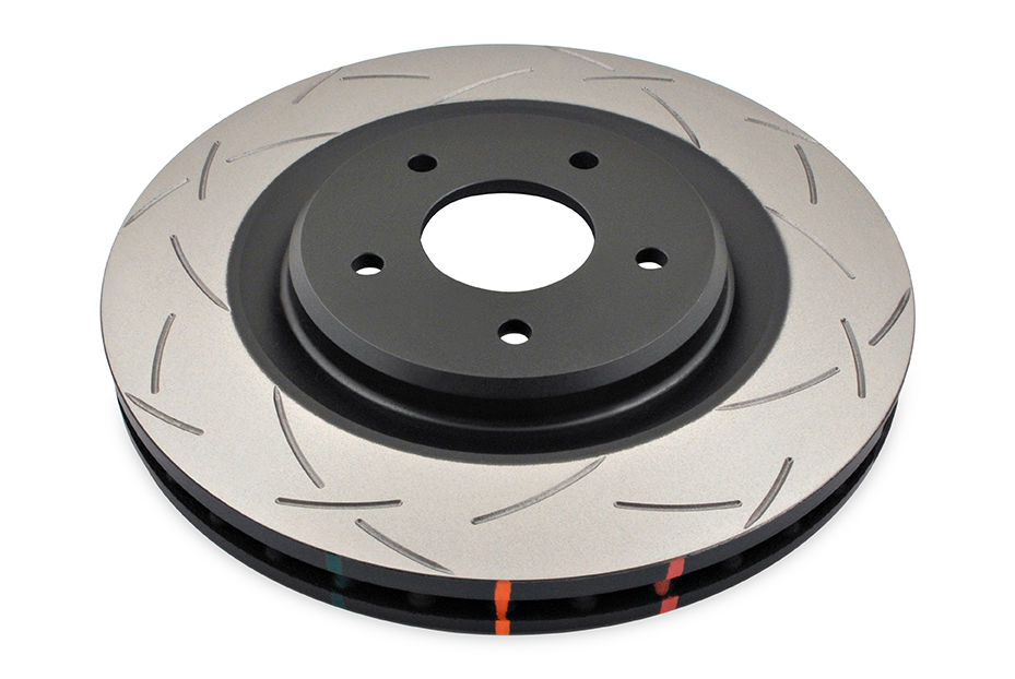DBA DBA42022S - Slotted 4000 Series T3 Black Brake Rotor with Kangaroo Paw Vanes, Sold Individually