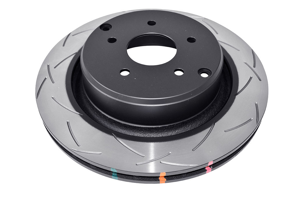 DBA DBA42025S - Slotted 4000 Series T3 Black Brake Rotor with Kangaroo Paw Vanes, Sold Individually