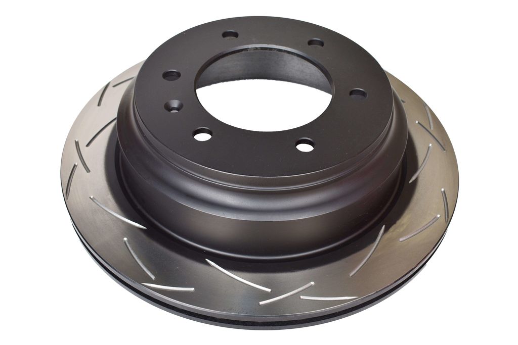 DBA DBA42061S - Slotted 4000 Series T3 Black Brake Rotor with Kangaroo Paw Vanes, Sold Individually